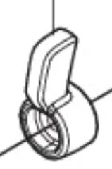 Dźwignia sterowania dmuchawy 525BX Husqvarna w kolorze czarnym z elementami szarymi, o ergonomicznej, zaokrąglonej formie. Produkt widoczny w perspektywie z boku, z wyraźnymi detalami mocowania. Tekstura powierzchni gładka, bez dodatkowych zdobień.