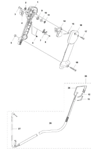 Dźwignia. kompl. dmuchawy 578BTF Husqvarna