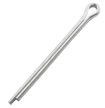 Zawleczka ridera R 111B Husqvarna, metalowa, o długości około 7 cm, z okrągłym otworem na końcu. Produkt leży poziomo, posiada gładką, połyskliwą powierzchnię. Idealna do mocowania elementów w pojazdach.