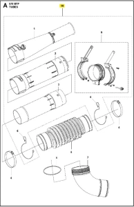 Zespół rury dmuchawy 578BTF Husqvarna