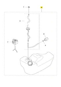 Zbiornik paliwa. kompl. dmuchawy 578BTF Husqvarna
