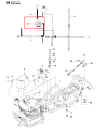 Przekaźnik Husqvarna R 111B, czarny metalowy prostokąt z oznaczeniami, widok z góry, w pozycji montażowej, na neutralnym tle, pokazujący elementy instalacji elektrycznej ridera.