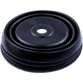 Obudowa amortyzatora Automower 315X/520 Husqvarna, czarna, okrągła, wykonana z gumowego materiału. Widoczny otwór na środku, ułożona poziomo, z wyraźnym podziałem na warstwy. Produkt na jasnym tle.