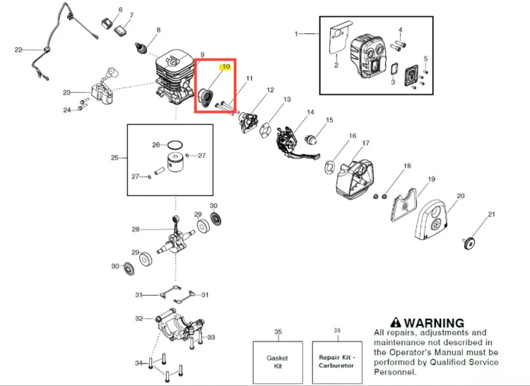 Łącznik gaźnika dmuchawy Husqvarna 125BVX, metalowy element w kształcie cylindrycznym, widoczny w zbliżeniu. Na zdjęciu znajduje się także zaznaczone mocowanie. Tło jest białe, co ułatwia identyfikację detali produktu.