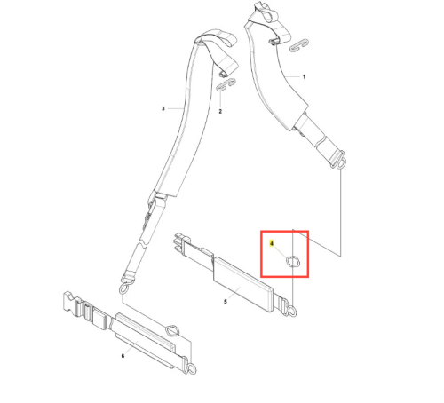 Metalowy pierścień dmuchawy Husqvarna 150BF w kształcie okręgu, z gładką powierzchnią i żółtym numerem identyfikacyjnym, umieszczony na schemacie montażowym z innymi elementami.