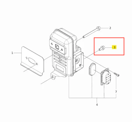Śruba dmuchawy 150BT Husqvarna, metalowa, cylindryczna, z gwintem. Widoczna w zbliżeniu, umieszczona w obszarze montażowym. Produkt jest nowy, ze szczegółowym oznaczeniem numeru 3. Tło jest proste, co podkreśla elementy produktu.