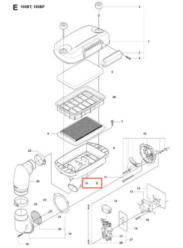 Nakrętka dmuchawy 180BF Husqvarna, metalowa, okrągła, w kolorze srebrnym. Widoczna od góry, z małym otworem w centrum. Produkt umieszczony na białym tle. Idealna do naprawy lub wymiany w urządzeniach Husqvarna.