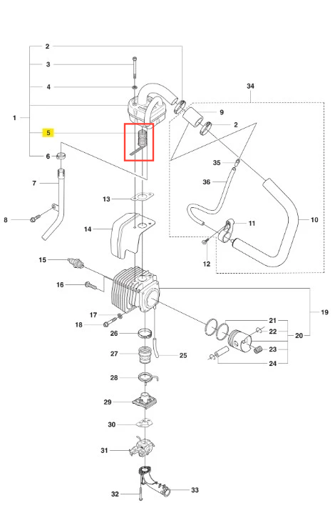 Ekran przeciwiskrowy do dmuchawy Husqvarna 356BTx, metalowy, szary, prostokątny, z mocowaniem, chroniący przed iskrzeniem.
