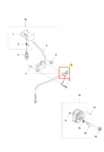 Linka dmuchawy 360BT Husqvarna, widoczna z boku, z charakterystycznym zagięciem. Wykonana z elastycznego, metalicznego materiału. Zakończona mocowaniem, które ułatwia instalację. Tło jest proste, co podkreśla detal produktu.