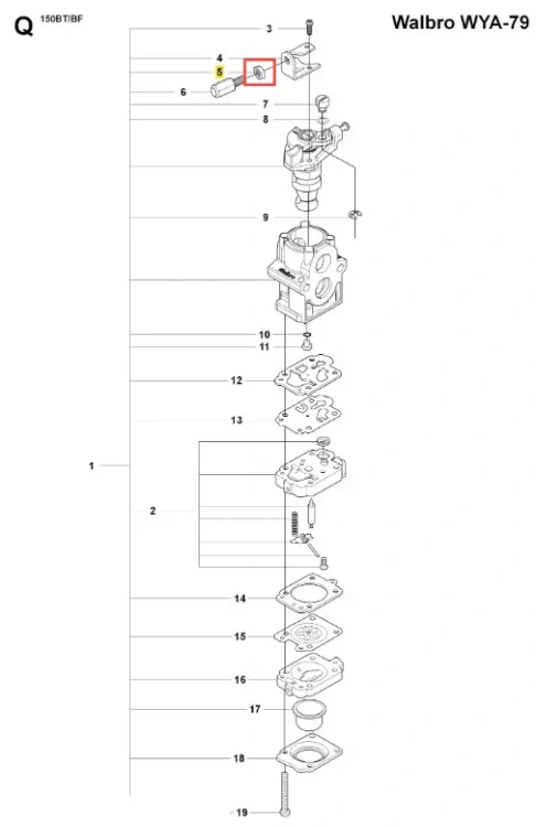 Czarna plastikowa nakrętka dmuchawy 150BF Husqvarna, cylindryczna, widoczna z boku, pasująca do silników Husqvarna, ważny element chłodzenia, na białym tle.