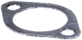 Uszczelka ridera R 112C Husqvarna w kształcie owalnym, wykonana z metalu z dwoma otworami. Powierzchnia ma matową fakturę, a kolor jest szary. Produkt leży płasko na białym tle, ukazując charakterystyczne detale krawędzi.