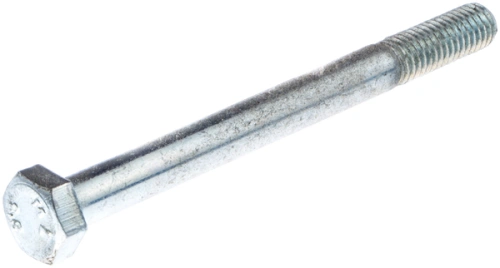 Śruba ridera R115B Husqvarna, metaliczna, o sześciokątnej główce i gwintowanej długości, leżąca poziomo. Widoczna metalowa powierzchnia, brak widocznych napisów. Tło neutralne, podkreślające detal produktu.