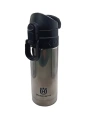 Kubek termiczny 0,33 L Husqvarna metaliczny z czarną zakrętką i uchwytem, cylindryczny, gładki, z logo Husqvarna, idealny do utrzymywania napojów w temperaturze.