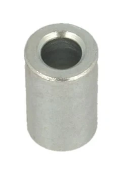 Rura ridera R112iC Husqvarna, cylindryczna, metalowa, w kolorze srebrnym. Widok frontalny, z gładką powierzchnią i otworem w centralnej części. Idealna do zastosowań w maszynach marki Husqvarna.