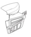 Osłona ridera R 112C Husqvarna w kolorze szarym, z głównym panelem i wycięciami. Ujęcie z boku, pokazujące detale konstrukcyjne, w tym mocowania. Produkt w pozycji pionowej, na białym tle, bez widocznych oznaczeń lub napisów.