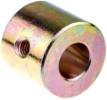 Napęd ridera R213C Husqvarna, metalowy element cylindryczny, o średnicy otworów dostosowanych do mocowania. Powierzchnia w kolorze złotym z iryzacją, widoczne gwintowane otwory. Produkt przedstawiony pod kątem, na jasnym tle.