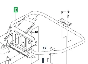 Rama silnika ridera R213C Husqvarna