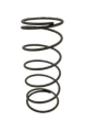 Sprężyna ridera R200iX Husqvarna, czarna, spiralna, metalowa. Widoczna w całej długości, w pozycji stojącej. Produkt ma gładką fakturę, z wyraźnymi krawędziami. Tło jest jednolite. Idealna do zastosowań związanych z riderami.