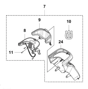 Osłona złożenie ridera R200iX Husqvarna