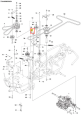 Śruba ridera R 112C Husqvarna, metalowa, cylindryczna o średnicy 3 mm i długości 20 mm. W widoku z góry, leżąca na białym tle. Wyróżniający się, gwintowany kształt, bez dodatkowych oznaczeń, gotowa do montażu.