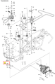 Śruba ridera R 112C Husqvarna w kolorze srebrnym, stalowa, o cylindrycznym kształcie i widocznych gwintach. Zbliżenie na śrubę ukazuje jej fakturę oraz mocowanie. Produkt przedstawiony na białym tle, bez dodatkowych akcesoriów.