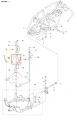 Przegroda cieplna ridera R 112C Husqvarna, prostokątna, metalowa, matowa, mocowana pionowo do ramy, z widocznym numerem katalogowym i punktami montażowymi na białym tle.