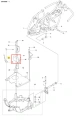 Przegroda cieplna R 112C Husqvarna w układzie pionowym, widoczna z boku. Produkt metalowy, prostokątny z gładką powierzchnią, z czytelnymi oznaczeniami. W zestawie widoczne elementy mocujące. Tło białe, co podkreśla detale produktu.