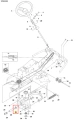 Uszczelniacz ridera R200iX Husqvarna, czarny, gumowy, okrągły, z perforacjami i gładką powierzchnią, na białym tle, do części mechanicznych.