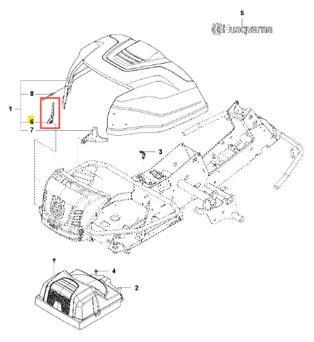 Zawias ridera R213C Husqvarna w kolorze szarym, z metalowym wykończeniem. Element zamontowany w pozycji pionowej, widoczne mocowanie. Proste tło, umożliwiające łatwą identyfikację detalu produktu.