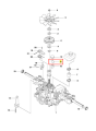 Magnes ridera R213C Husqvarna w kolorze srebrnym, o okrągłym kształcie, widoczny w zbliżeniu. Element w środku montażu, z wyraźnym oznaczeniem numeru 11. Produkt leży w poziomie na tle schematu technicznego.