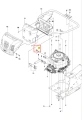 Śruba UNC ridera R213C Husqvarna, metalowa, o standardowym kształcie, w kolorze srebrnym. Widoczna w szczegółowym schemacie, z oznaczeniem numeru. Umieszczona w centralnej części układu. Przeznaczona do montażu elementów silnika.