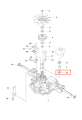 Element nr 8 na schemacie - metalowa opaska zaciskowa, okrągła z centralnym otworem, z widocznymi detalami i mocowaniami, ułożona poziomo na jasnym tle diagramu.