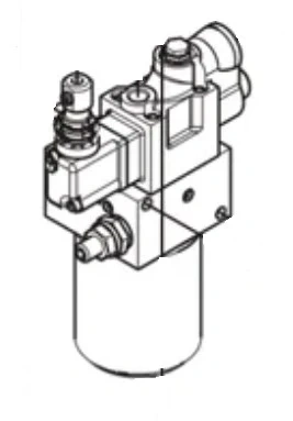 Filtr Husqvarna R418Ts z białym cylindrycznym zbiornikiem, metalową głowicą i widocznymi mocowaniami, przedstawiony z przodu. Nowy, do systemów hydraulicznych, ukazuje detale konstrukcyjne i porty.