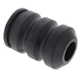 Czarny, cylindryczny element tłumiący ridera Husqvarna R418Ts z elastycznego tworzywa, z dwoma rowkami, widoczny z boku na jednolitym tle, podkreślającym gładką fakturę i formę.
