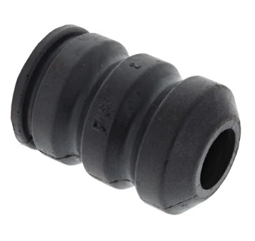 Czarny, cylindryczny element tłumiący ridera Husqvarna R418Ts z elastycznego tworzywa, z dwoma rowkami, widoczny z boku na jednolitym tle, podkreślającym gładką fakturę i formę.