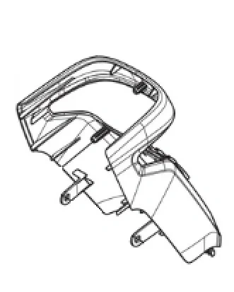 Osłona ridera R316TX Husqvarna w kolorze szarym, wykonana z tworzywa sztucznego. Prezentowana z boku, ukazuje detale mocowania oraz kształt. Produkt jest nowy, bez widocznych zarysowań, tło białe, co podkreśla jego formę.