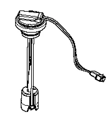 Czujnik ridera R316TX Husqvarna w pozycji pionowej, z widocznym długim kablem, zakończonym złączem. Elementy górne mają prostokątny kształt, dolna część cilindryczna. Na obudowie są czytelne oznaczenia. Tło białe, proste.