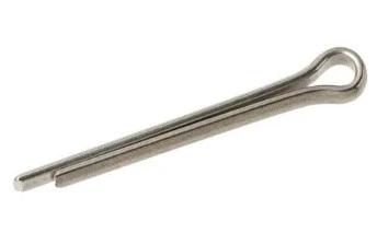 Zawleczka stalowa do ridera Husqvarna R418Ts, dł. ok. 7 cm, gładka, okrągły koniec, pętla, widoczna na białym tle w ujęciu frontalnym.