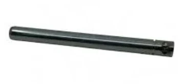 Trzonek ridera RC318T Husqvarna, prosty, czarny element o cylindrycznym kształcie, wykonany z metalu. Produkt ukazany frontalnie, idealny do zastosowania w pracy ogrodniczej. Brak dodatkowych oznaczeń lub dekoracji.
