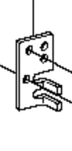 Wspornik ridera R422Ts Husqvarna w formie metalowej płyty, z dwoma otworami do montażu, z dodatkowymi dwoma uchwytami. Produkt widoczny z boku, w pozycji zamontowanej, z prostym tłem, co podkreśla jego konstrukcję.