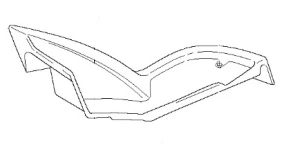 Lewy błotnik ridera R422Ts Husqvarna