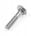 Srebrna śruba ridera R418Ts Husqvarna z gwintem i szerokim łbem, widoczna z boku na gładkiej powierzchni. Detale gwintu wyraźne, brak dekoracji. Do maszyn ogrodowych.