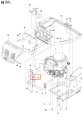 Uszczelka ridera R316T Husqvarna, czarna, owalna, gładka, z elastomeru, umieszczona na dole silnika, zapewnia szczelność podczas montażu z innymi elementami.