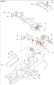 Obudowa ridera R418Ts Husqvarna, czarna, z tworzywa. Rysunek techniczny pokazuje montaż, numery części, kształt i oznaczenia detali.