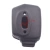 Tłumik do pilarki Husqvarna 51/55 w kolorze czarnym, widok z góry, pokazujący kształt prostokątny. Wymiary: 24,7 mm x 13,3 mm. Dwa otwory mocujące, jeden z nich widoczny. Tło białe, kontury dobrze wyeksponowane.