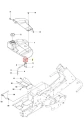 Czarny gumowy O-ring do ridera Husqvarna R418Ts, służący do uszczelniania, pokazany w zbliżeniu na tle części maszyn ogrodniczych.