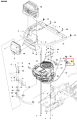Dźwignia gazu ridera R419Ts Husqvarna, w kolorze czarnym, o ergonomicznym kształcie, z widocznymi numerami katalogowymi. Produkt przedstawiony w widoku z góry, z zamontowanym mocowaniem, wskazującym na zastosowanie w maszynach ogrodniczych.