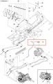 Przewód hydrauliczny R422Ts Husqvarna, w kształcie prostym, wykonany z metalu, w kolorze srebrnym. Widoczny element złącza z gwintem z jednej strony. Ujęcie z boku, prezentujące szczegóły konstrukcji. Tło białe, neutralne.