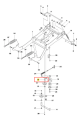Tuleja ridera R422Ts Husqvarna w kolorze metalicznym, cylindryczna, widoczna wewnętrzna struktura. Ujęcie z góry w położeniu leżącym. Element do mocowania, otwór centralny, brak dodatkowych detali. Produkt jest częścią większego mechanizmu.