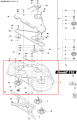 Zestaw ridera R422Ts Husqvarna, częściowy widok jasnozielonego elementu tnącego CombiT 112 z dwoma otworami. Widoczny frontalny schemat z mocowaniami i detalami konstrukcyjnymi.